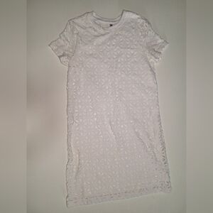 Fabletics Ivory Geometric Pattern Top